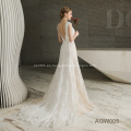 China Custom Made New Long Sleeve Applique beaded diamond wedding reception maxi dress